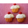 N.1Ciondolo-charms in FIMO " CUPCAKE ALLA CILIEGIA" 2,5cm 