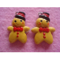 N.1 Ciondolo/charms in FIMO " OMINO GINGER" 3cm 