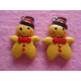 N.1 Ciondolo/charms in FIMO " OMINO GINGER" 3cm 