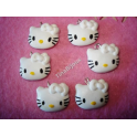 N.1Ciondolo/charms in FIMO " FACCINA HELLO KITTY" 1,9cm per Bigiotteria