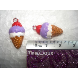 N.2 Ciondolo/charms in FIMO " PIEDE PIEDINO CON STRASS" da 2,5cm