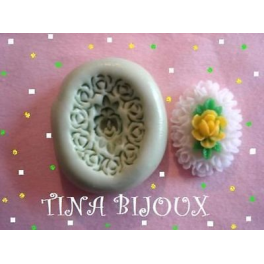 Stampino in silicone per fimo" GIRASOLE MAXI "da 2,8cm