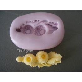 Stampino in silicone per fimo" GIRASOLE MAXI "da 2,8cm