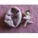 Stampino in silicone per fimo" BALLERINA (2)" 2,7cm