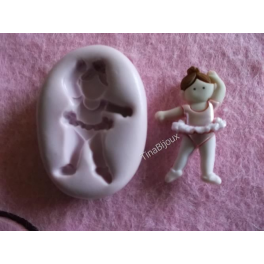 Stampino in silicone per fimo" BALLERINA (3)" 3cm