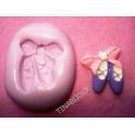 Stampino in silicone per fimo cod.1" SCARPETTE BALLERINA CON FIOCCO" 2,2cm