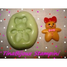 Stampino in silicone per fimo" BISCOTTO PUPA" 3cm