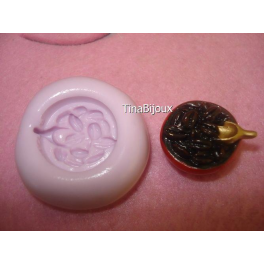 Stampino in silicone per fimo" CIOTOLA CON CHICCI DI CAFFè" 2cm 