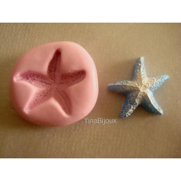 Stampino in silicone per Fimo "STELLA MARINA" 2,7cm 