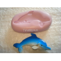 Stampino in silicone per Fimo " IL DELFINO BLU " 4,7cm