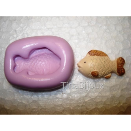 Stampino in silicone per Fimo " IL PESCE (2)" 2,8cm 