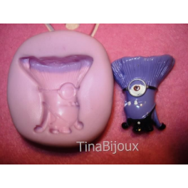 Stampino in silicone per Fimo "MINION VIOLA" 2,9cm