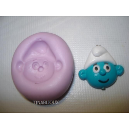 Stampino in silicone per Fimo "PUFFO " 2,3cm