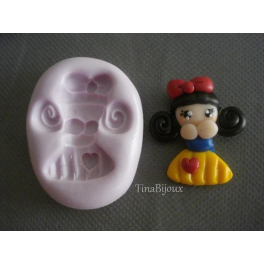 Stampino in silicone per Fimo "" BIANCANEVE" 2,9cm