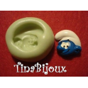 Stampino in silicone per Fimo " PUFFO( CO.2)" 2,5cm