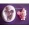 Stampino in silicone per Fimo "MELODY con LECCA-LECCA "2,5cm