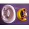 Stampino in silicone per Fimo"MINNIE BABY SULLA LUNA" 3,5cm