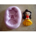 Stampino in silicone per Fimo " PRINCIPESSA BELLE"3,6cm