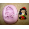 Stampino in silicone per Fimo "BIANCANEVE CON MELA" 3,1cm