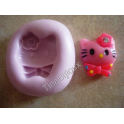 Stampino in silicone per Fimo "HELLO KITTY CON FIORELLINO" da 2cm