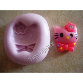 Stampino in silicone per Fimo "HELLO KITTY CON FIORELLINO" da 2cm Stampino in silicone per Fimo "HELLO KITTY CON FIORELLINO" da 2cm