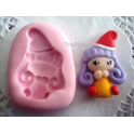 Stampino in silicone per Fimo "MEMOLE" da circa 3,8cm