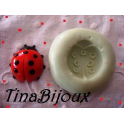 Stampino in silicone per fimo" COCCINELLA ROSSA"