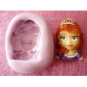 Stampino in silicone per Fimo "PRINCIPESSA SOFIA" da 3cm