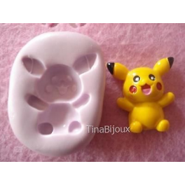 Stampino in silicone per Fimo " PIKACHU (2)" da 2,5cm