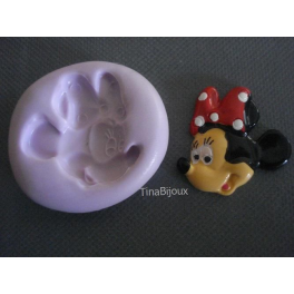 Stampino in silicone per Fimo "MINNIE CON FIOCCO"da 3cm