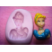 Stampino in silicone per Fimo "PRINCIPESSA CINDERELLA""da 3,8cm