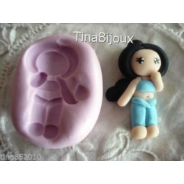 Stampino in silicone per Fimo "PRINCIPESSA JASMINE""da 3,8cm