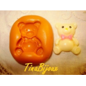 Stampino silicone per fimo" ORSO ORSETTO TEDDY (2)"