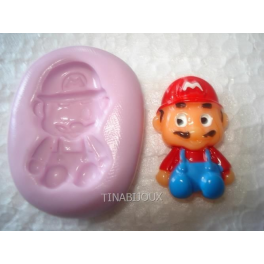 Stampino in silicone per Fimo STAMPINO/STAMPINI SILICONE MOLD" SUPER MARIO"3cm PER PASTA DI ZUCCHERO